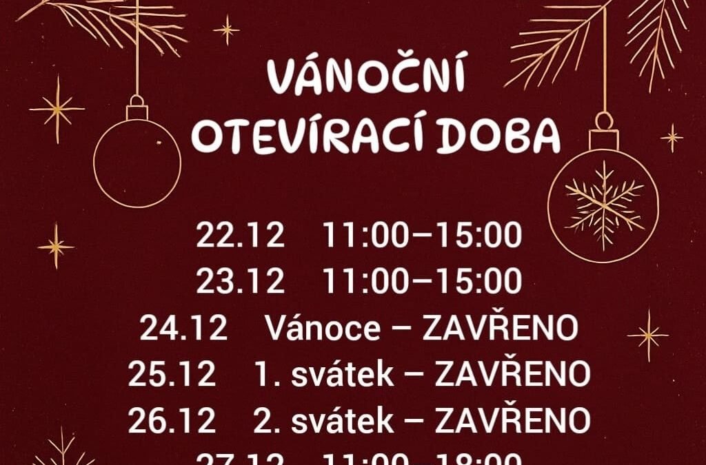 Vánoční otevírací doba